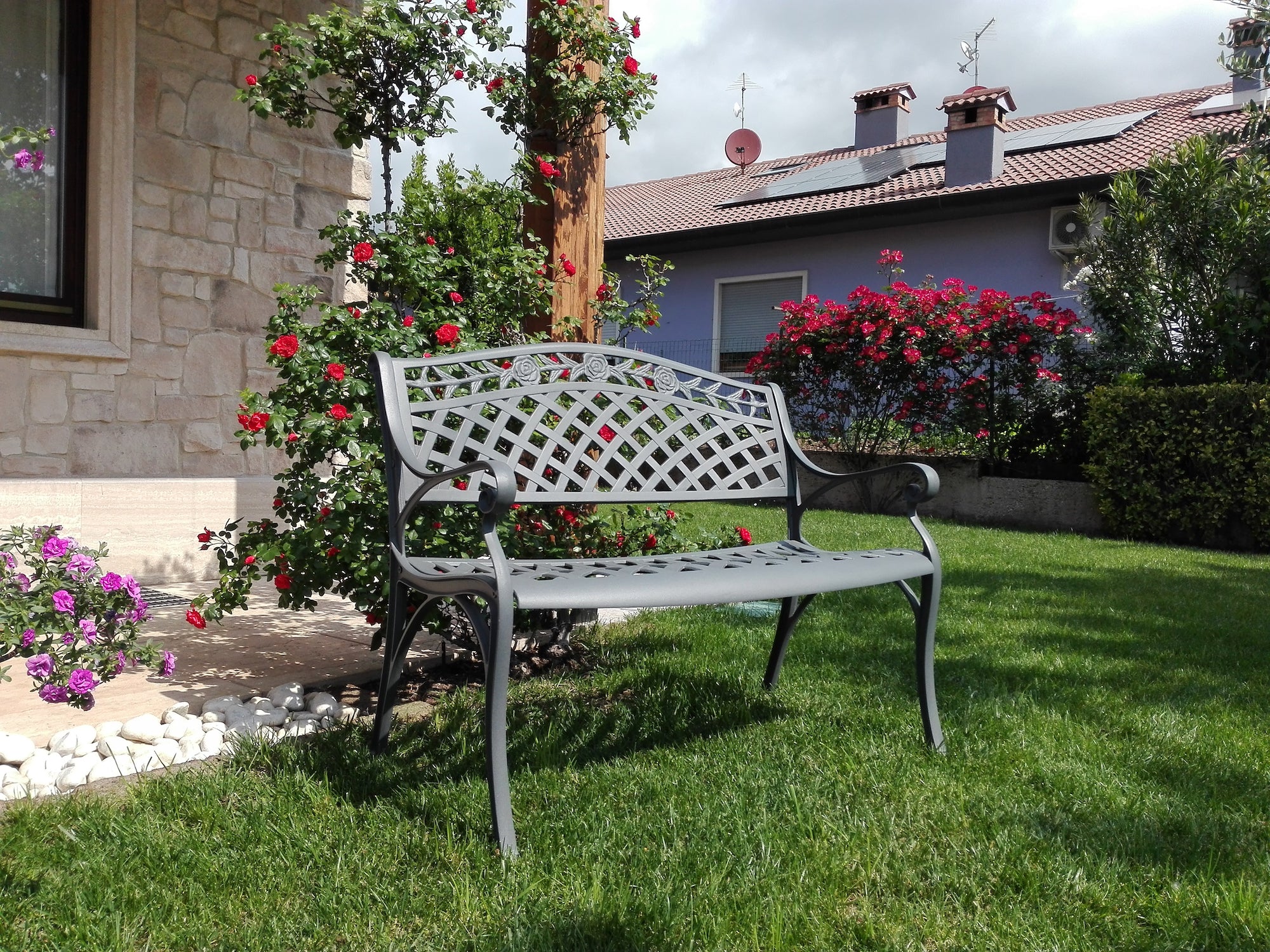 Enhance your patio with our metal garden benches