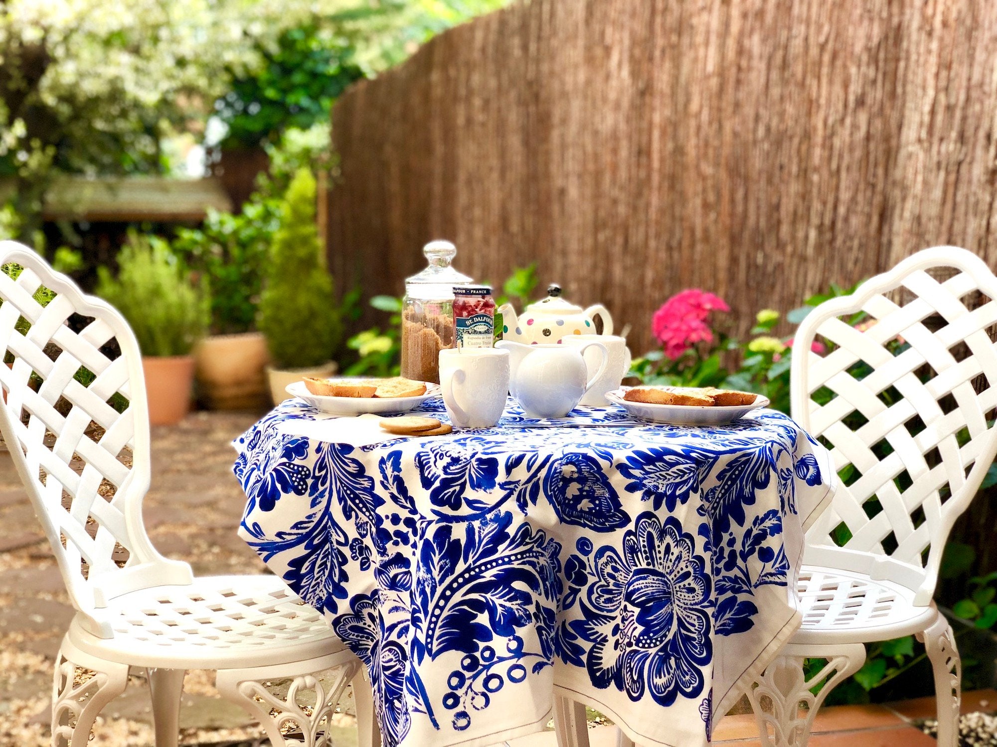 Can you enjoy a meal on a patio bistro set?