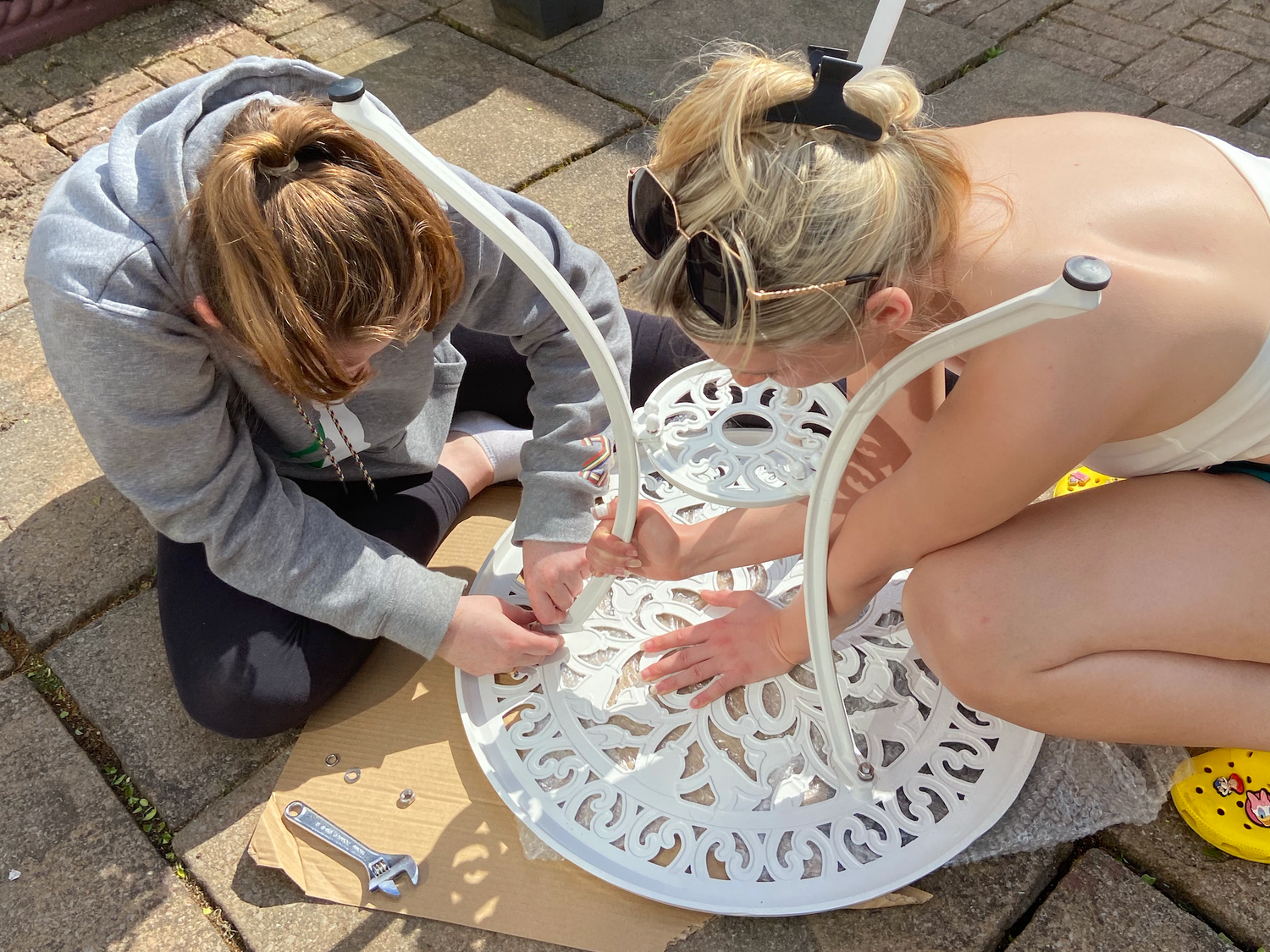 How do you assemble our garden tables and chairs? 