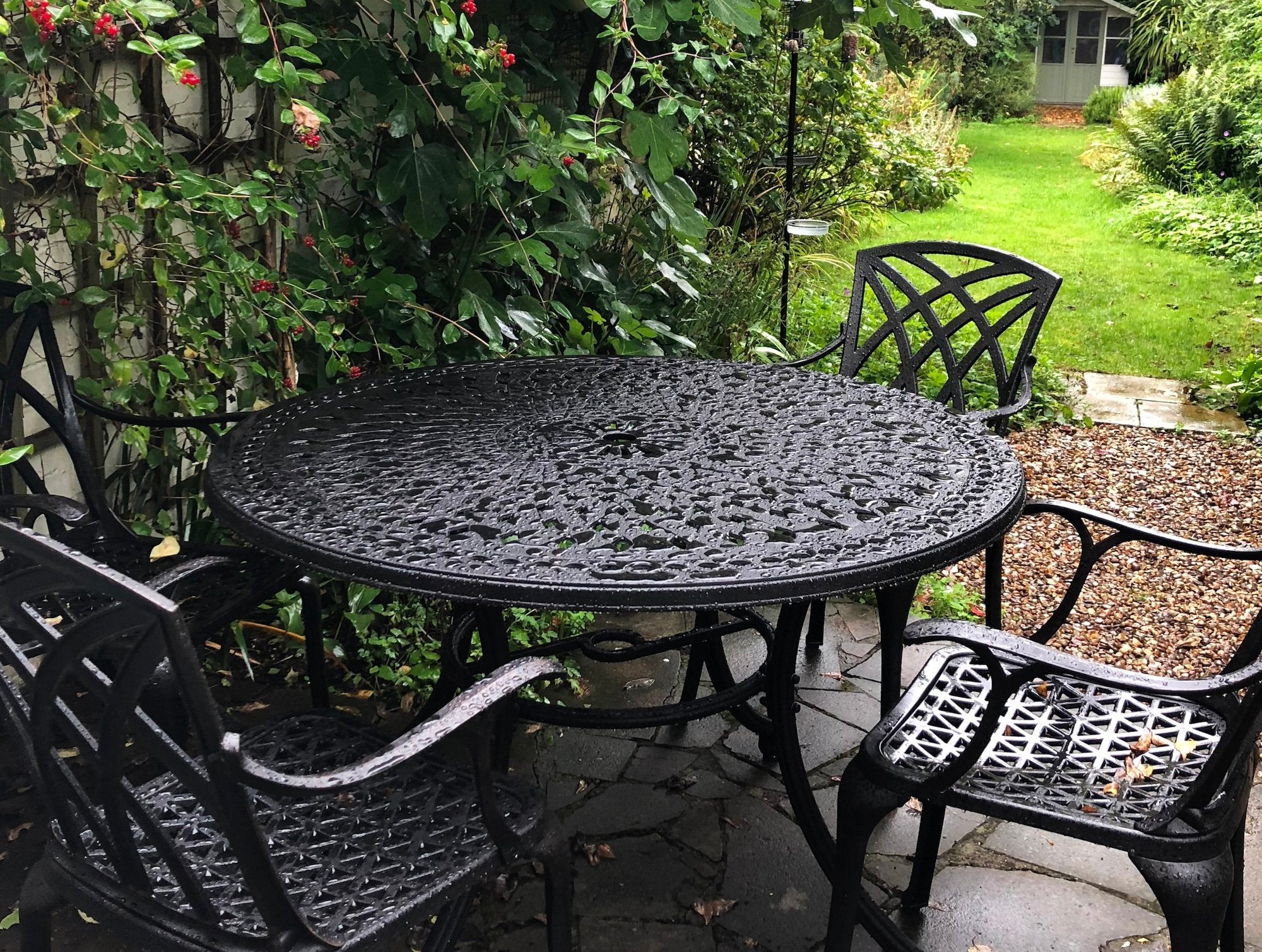 What patio furniture materials are the most weather-resistant to the UK climate?