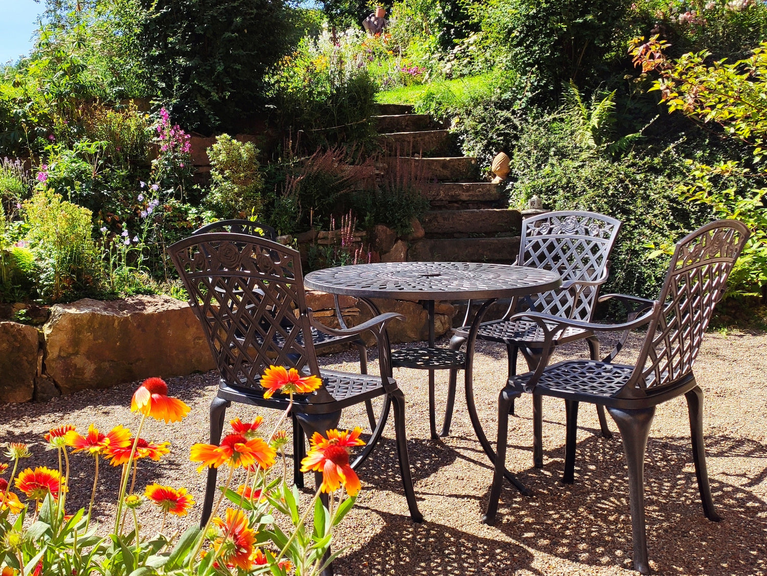 How much space do you need on your patio for a 4-seater garden dining set?