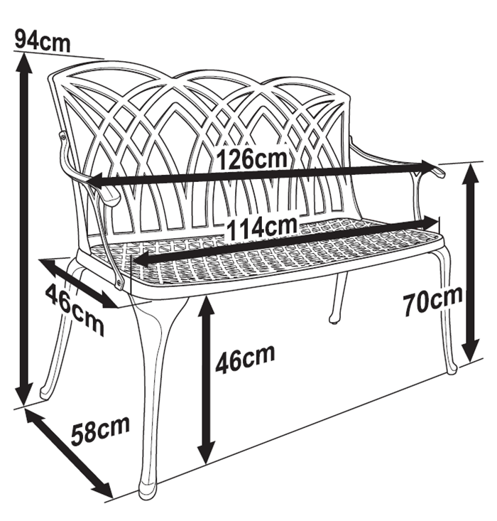 April Bench - White