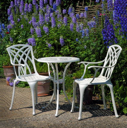 Eve Bistro Table 2 Seater Set - White