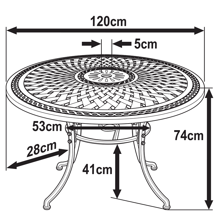 Alice Table 4 Seater Set - White