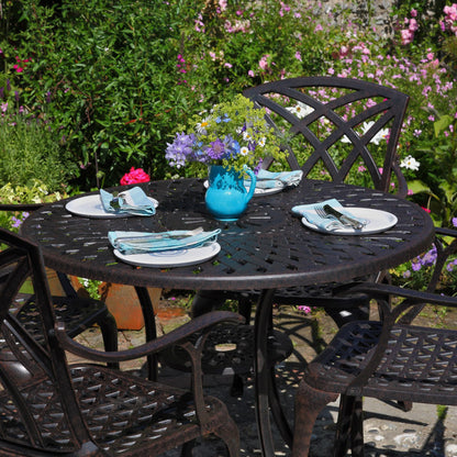 Mia Table 4 Seater Set - Antique Bronze