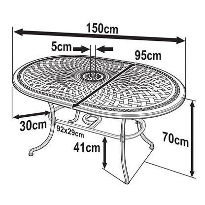 June Table 6 Seater Set - White