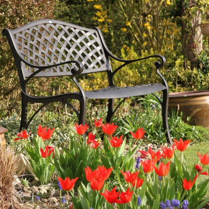 Jasmine Bench - Antique Bronze