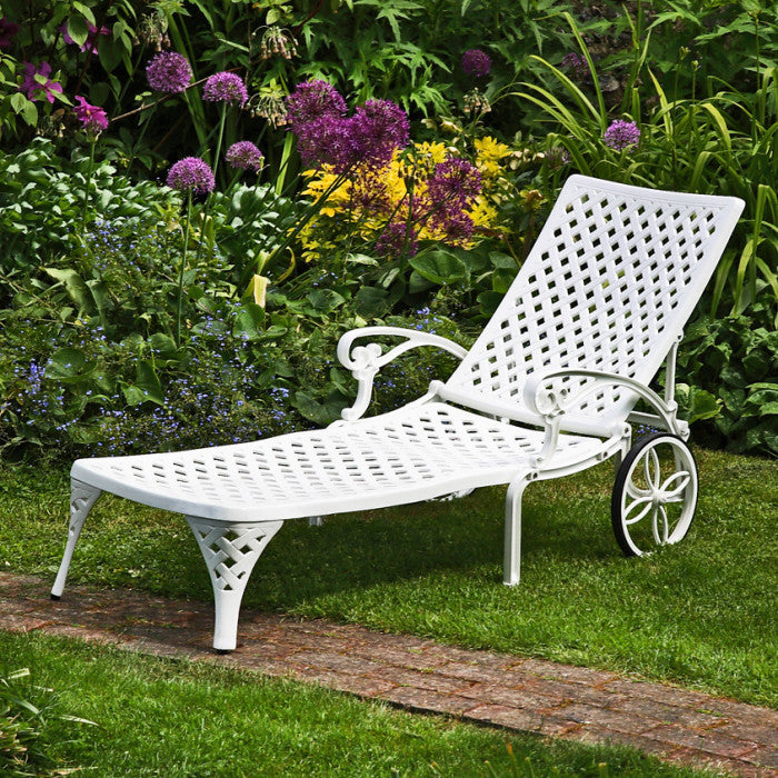 Amber Lounger - White