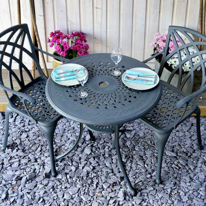 Anna Table 2 Seater Set - Slate