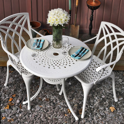 Anna Table 2 Seater Set - White