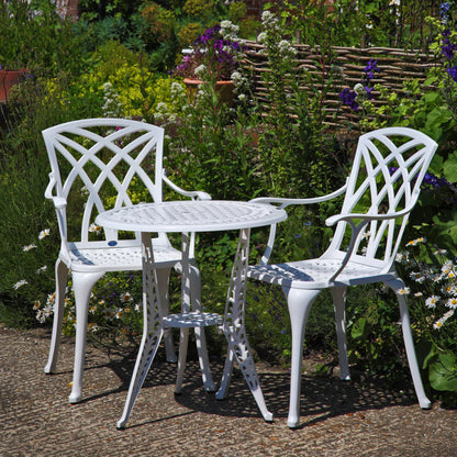 Ivy Bistro Table 2 Seater Set - White