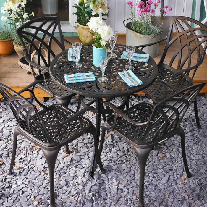 Jill Table 4 Seater Set - Antique Bronze