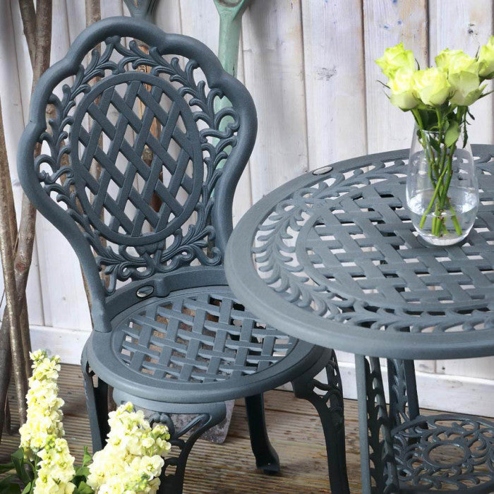 Ivy Bistro Set 2 Seater Set - Slate