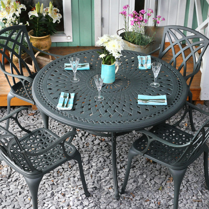 Alice Table 4 Seater Set - Slate