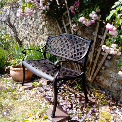 Jasmine Bench - Antique Bronze