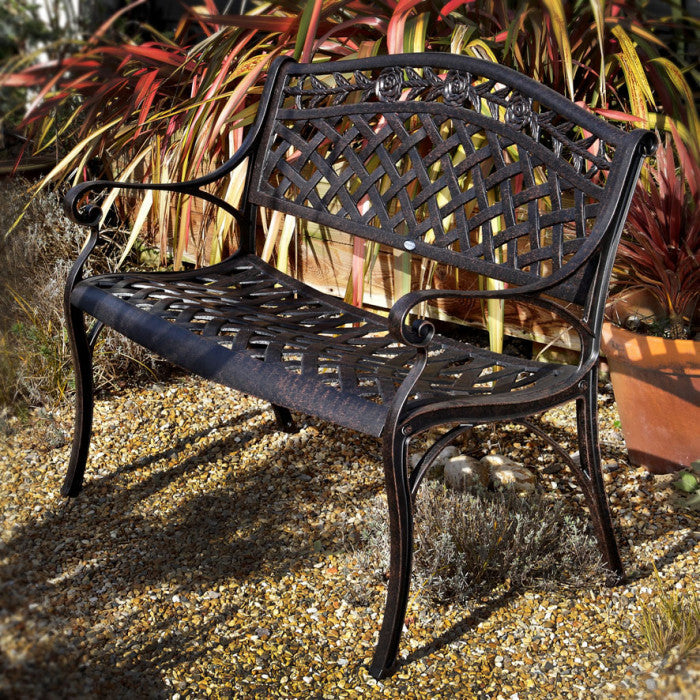 Rose Bench - Antique Bronze