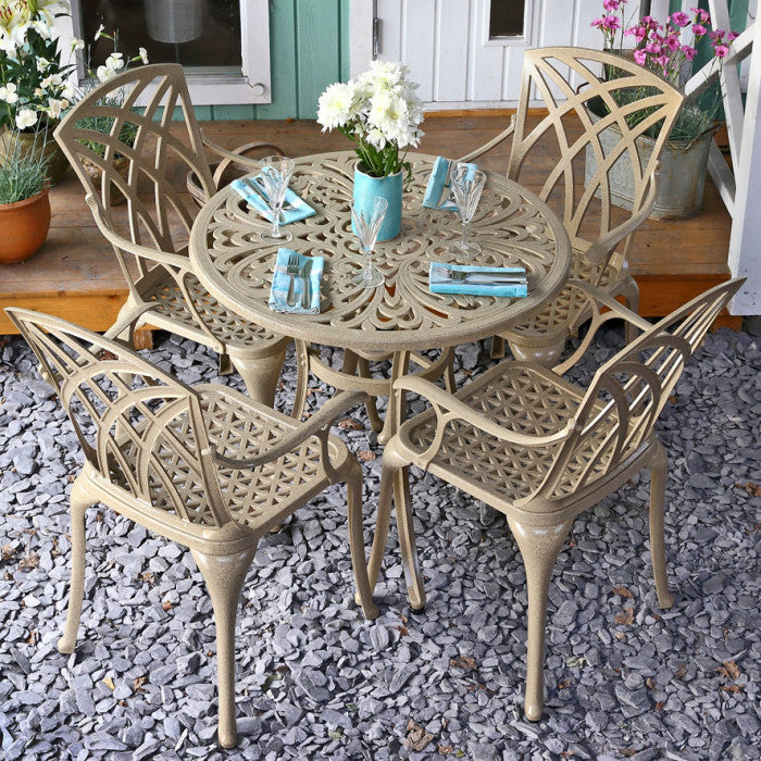 Jill Table 4 Seater Set - Sandstone