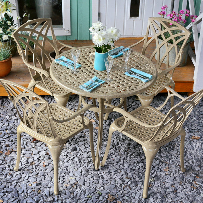 Hannah Table 4 Seater Set - Sandstone