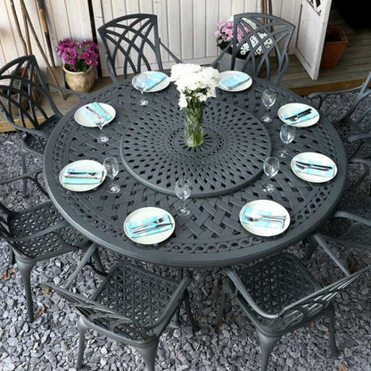 Olivia Table 8 Seater Set - Slate