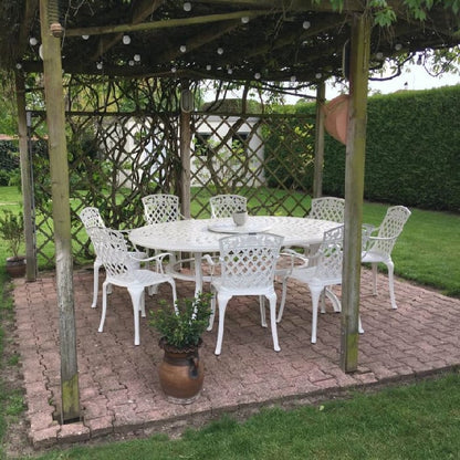 Rosemary Table 10 Seater Set - White