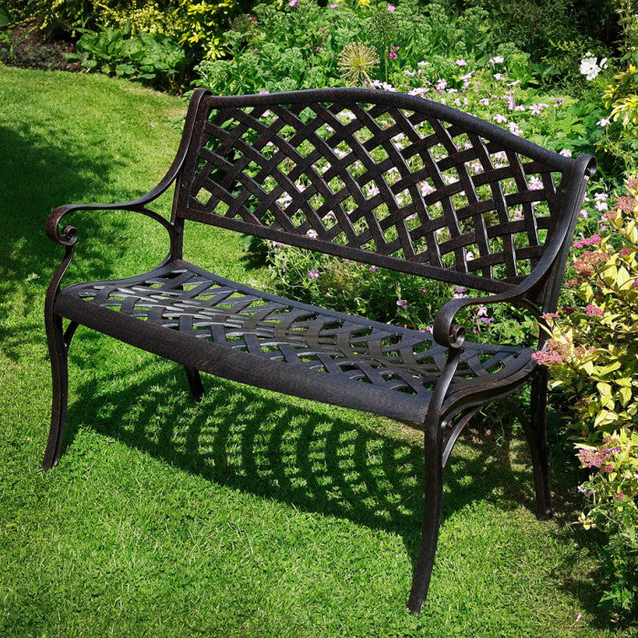 Jasmine Bench - Antique Bronze