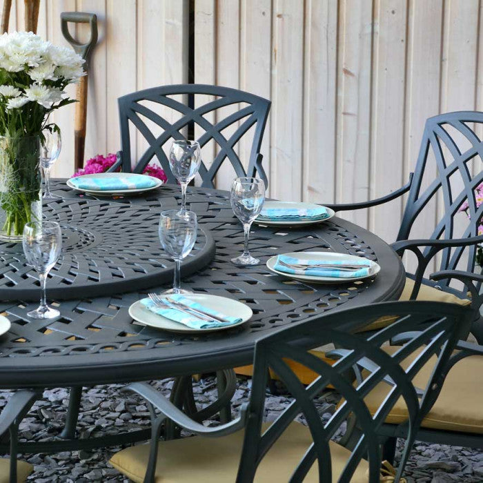 Olivia Table 8 Seater Set - Slate