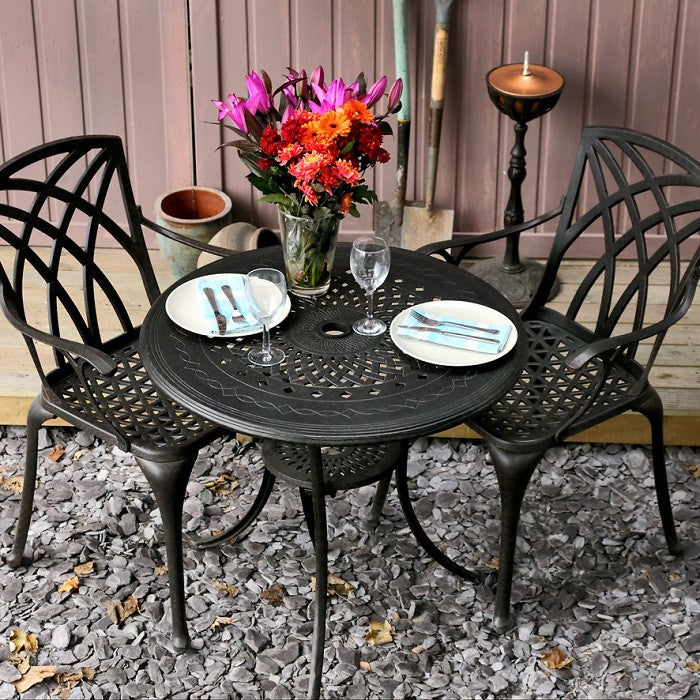 Anna Table 2 Seater Set - Antique Bronze