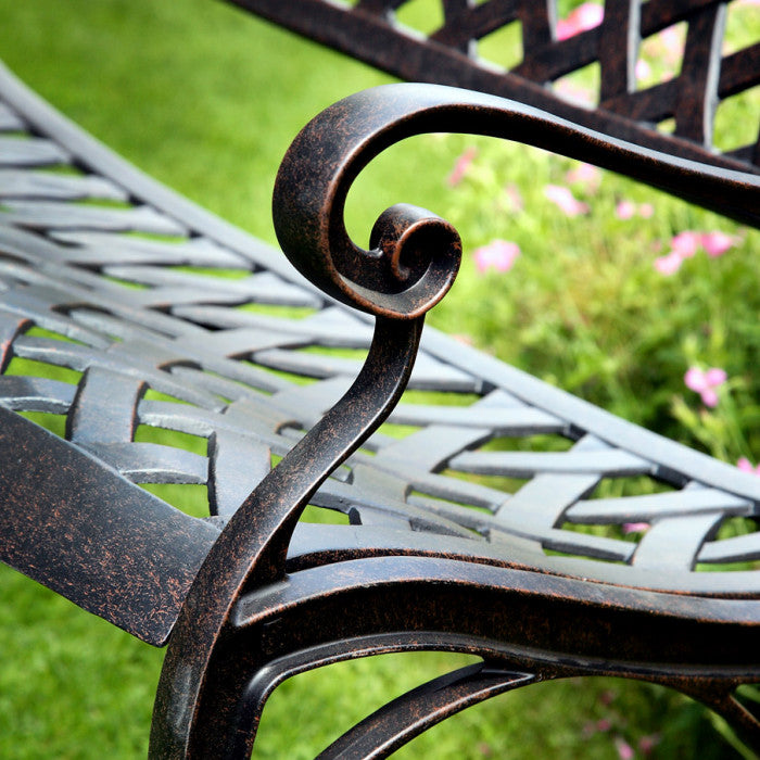 Jasmine Bench - Antique Bronze