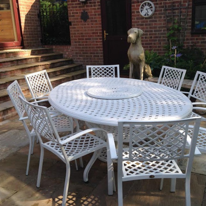 Victoria Table 10 Seater Set - White