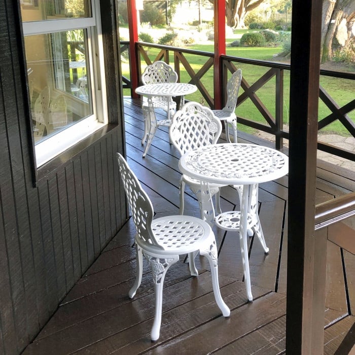 Rose Bistro Set 2 Seater Set - White