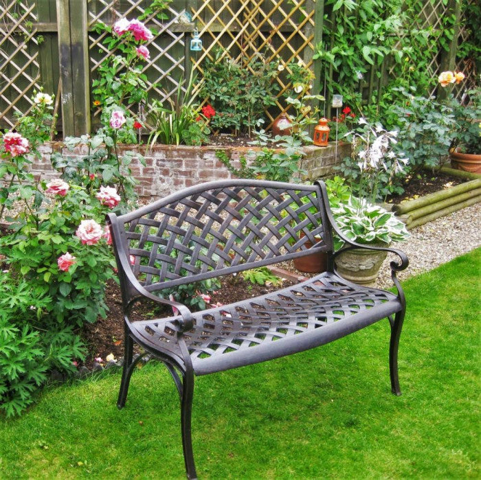 Jasmine Bench - Antique Bronze