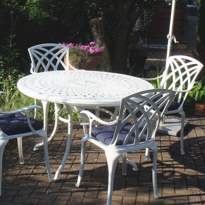 Alice Table 6 Seater Set - White