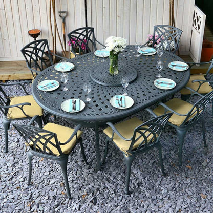 Rosemary Table 8 Seater Set - Slate