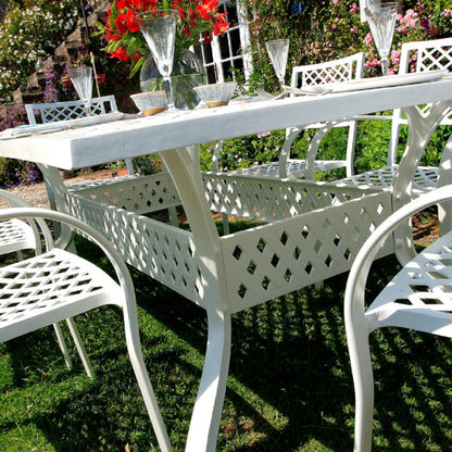 Madison Table 2.6m 8 Seater Set - White