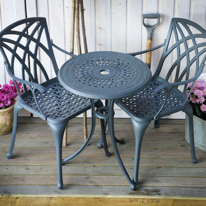 Ella Bistro Table 2 Seater Set - Slate