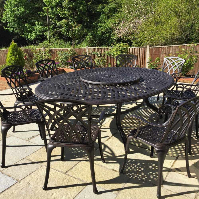 Victoria Table 10 Seater Set - Antique Bronze