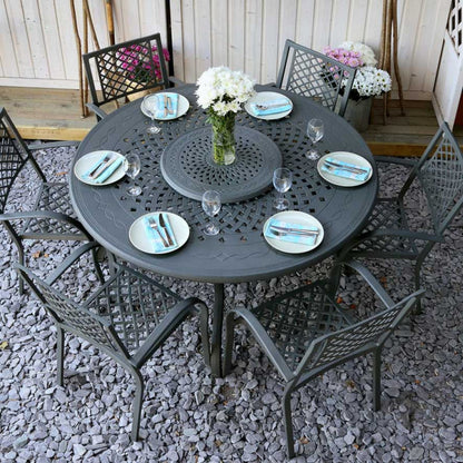 Amelia Table 6 Seater Set - Slate