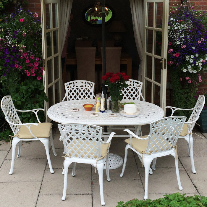 June Table 6 Seater Set - White