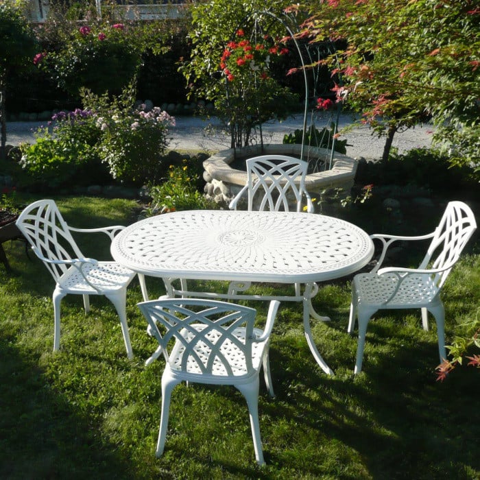 June Table 4 Seater Set - White