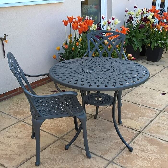 Mia Table 2 Seater Set - Slate