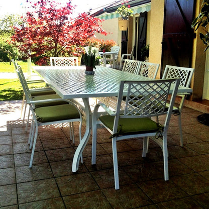 Madison Table 2.6m 10 Seater Set - White