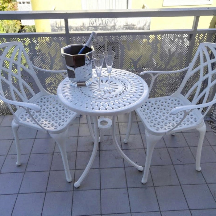 Eve Bistro Table 2 Seater Set - White