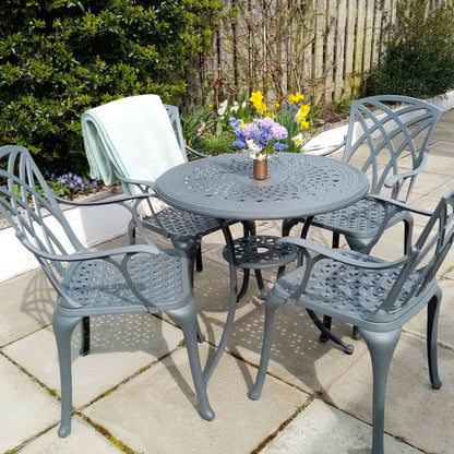 Anna Table 4 Seater Set - Slate