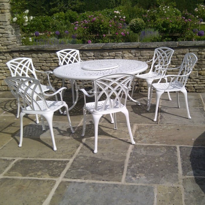 Olivia Table 10 Seater Set - White