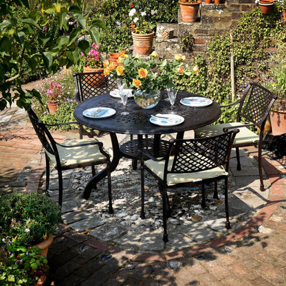 Amy Table 6 Seater Set - Antique Bronze