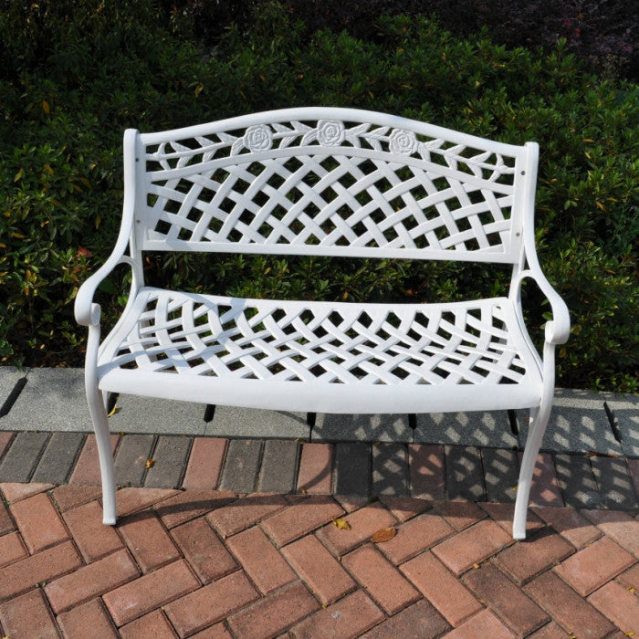 Rose Bench Set - White