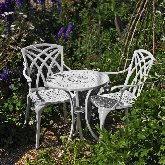 Eve Bistro Table 2 Seater Set - White