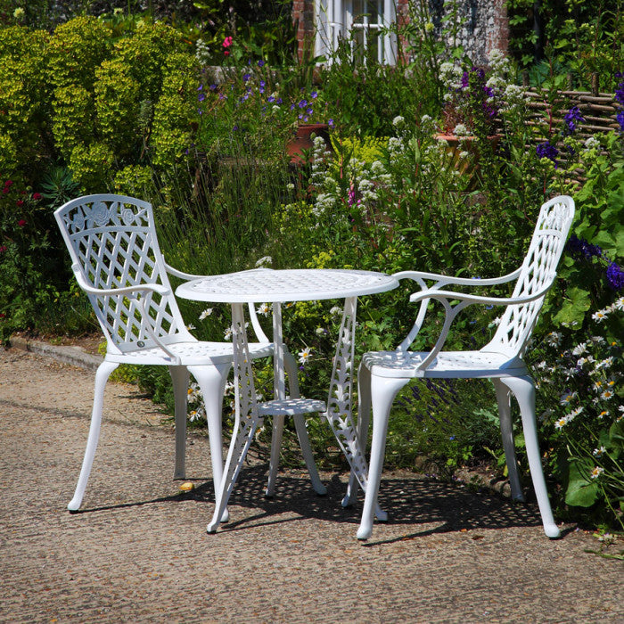 Ivy Bistro Table 2 Seater Set - White