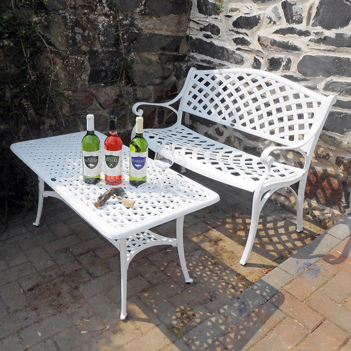 Jasmine Bench Set - White