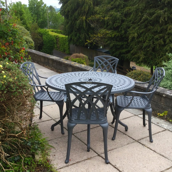 Alice Table 4 Seater Set - Slate